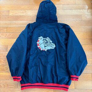 Vintage Champs Gonzaga Bulldogs Jacket Mens XL NCAA Full Zip‎ Embroidered Nylon